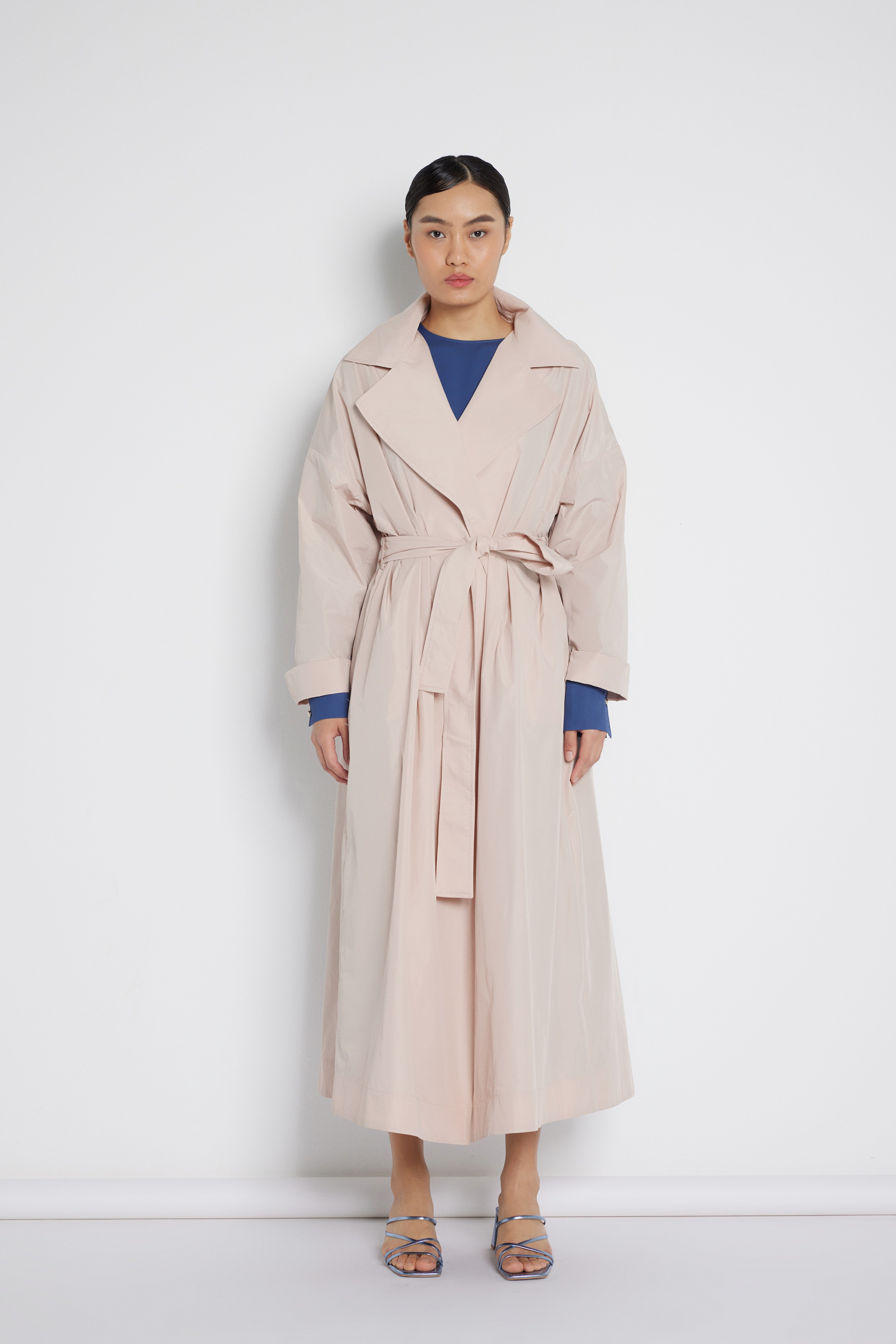 Trench-coat ceinturé en poudre