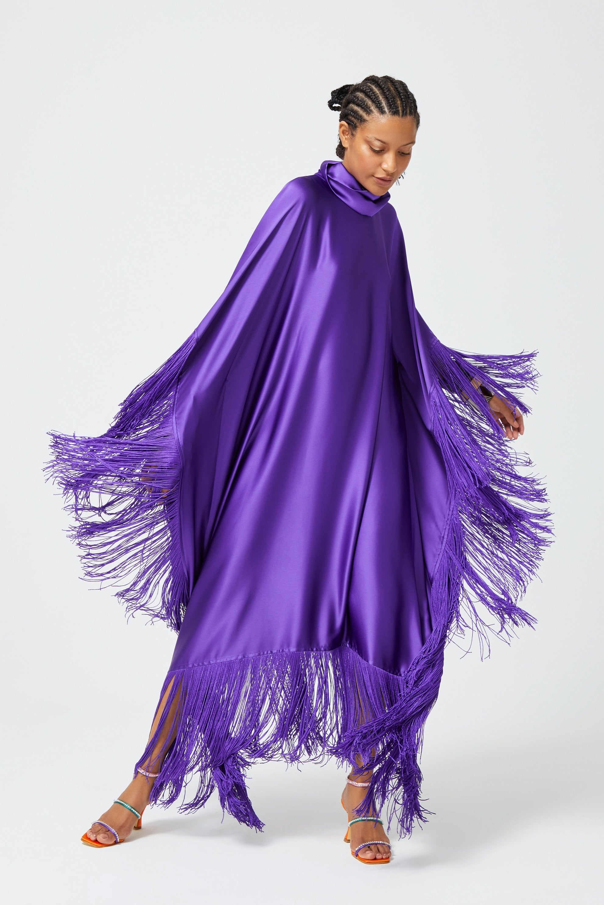 Robe à franges violette