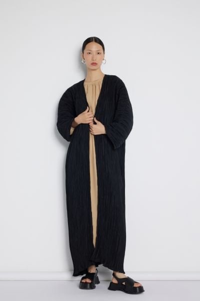 Kraşlı Abaya Siyah
